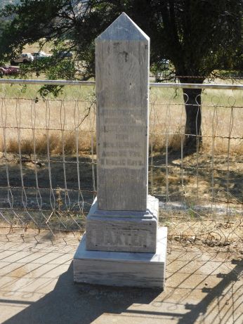 [Picture of Baxter grave]